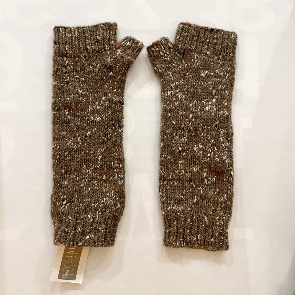 NWT Intermix Alpaca, Silk & Merino Wool Fingerless Elbow-Length Gloves